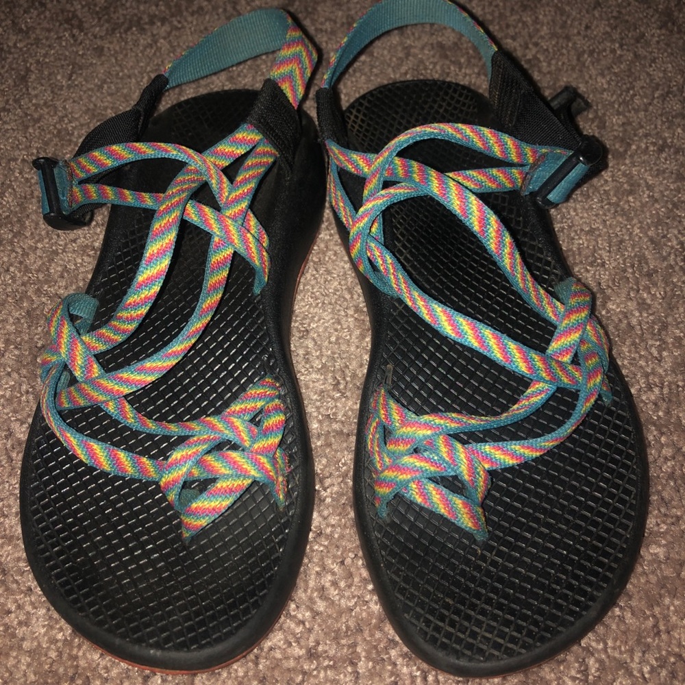 Rainbow chacos!